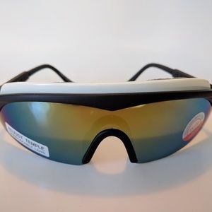 NWT TruVintage "bolle" like sports blade wrap around ski/outdoors sunglasses
